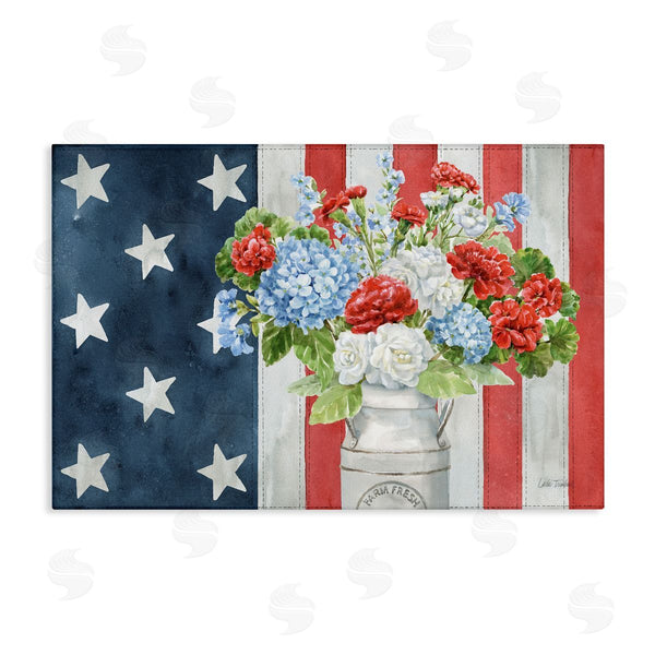 stupell industries Leslie Trimbach | American Flag Bouquet Wall Art