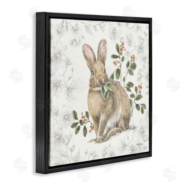Stupell Industries Leslie Trimbach | Floral Garden Bunny