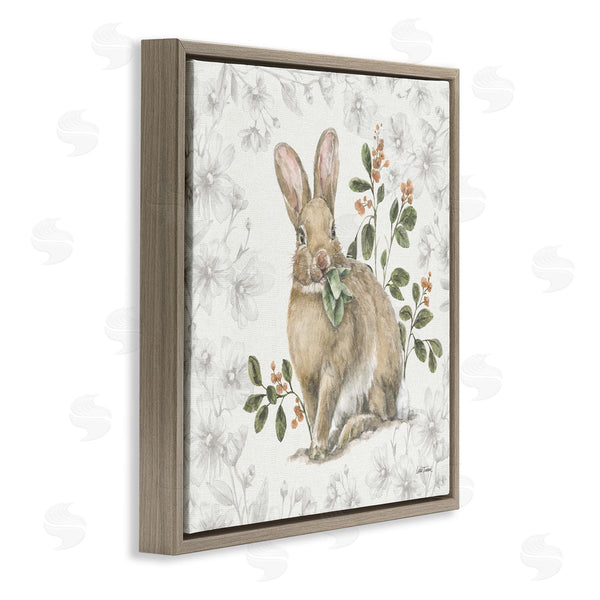 Stupell Industries Leslie Trimbach | Floral Garden Bunny