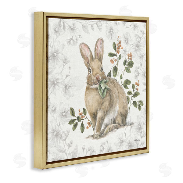 Stupell Industries Leslie Trimbach | Floral Garden Bunny
