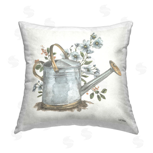 stupell industries Leslie Trimbach | Garden Watering Can Printed Throw Pillow