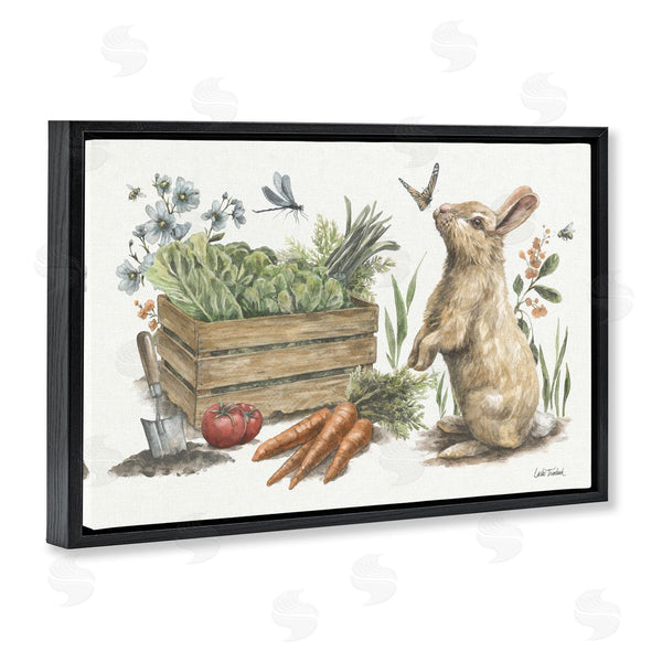 Stupell Industries Leslie Trimbach | Gardening Bunny Scene