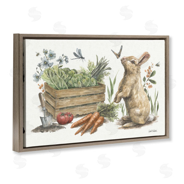 Stupell Industries Leslie Trimbach | Gardening Bunny Scene