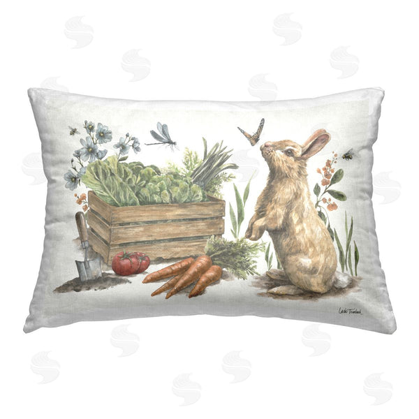 stupell industries Leslie Trimbach | Gardening Bunny Scene