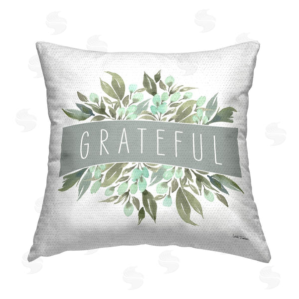 Stupell Industries Leslie Trimbach | Grateful Cottage Florals Printed Throw Pillow