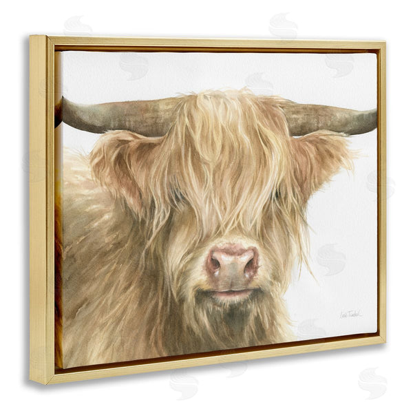Stupell Industries Leslie Trimbach | Longhorn Cattle Painting