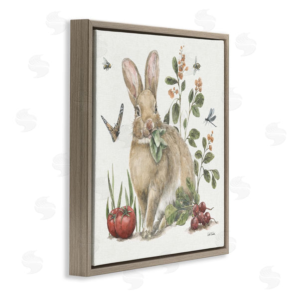 Stupell Industries Leslie Trimbach | Rabbit And Butterfly Garden