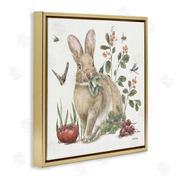 Stupell Industries Leslie Trimbach | Rabbit And Butterfly Garden