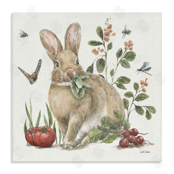 stupell industries Leslie Trimbach | Rabbit and Butterfly Garden