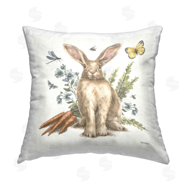 stupell industries Leslie Trimbach | Rabbit & Garden Patch Printed Throw Pillow