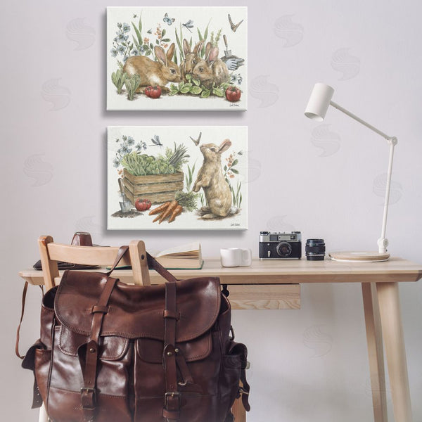 Stupell Industries Leslie Trimbach | Rabbit Vegetable Garden Party Wall Art