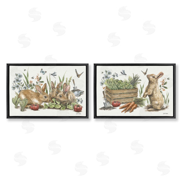 Stupell Industries Leslie Trimbach | Rabbit Vegetable Garden Party Wall Art