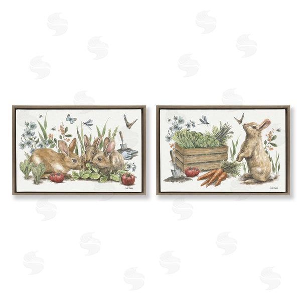 Stupell Industries Leslie Trimbach | Rabbit Vegetable Garden Party Wall Art