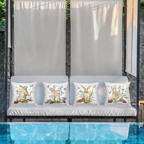 Stupell Industries Leslie Trimbach | Spring Woodland Rabbits Printed Throw Pillow Set