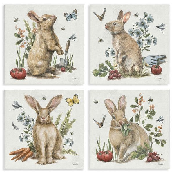 stupell industries Leslie Trimbach | Spring Woodland Rabbits Wall Art