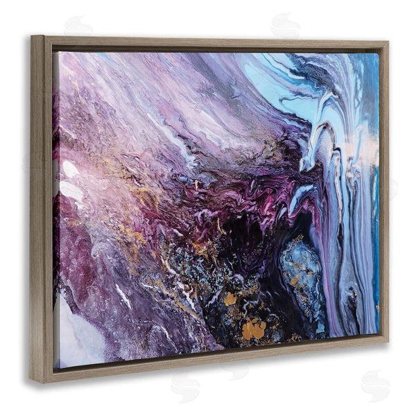 Stupell Industries Leticia Herrera | Abstract Liquid Purple Blue Wall Art