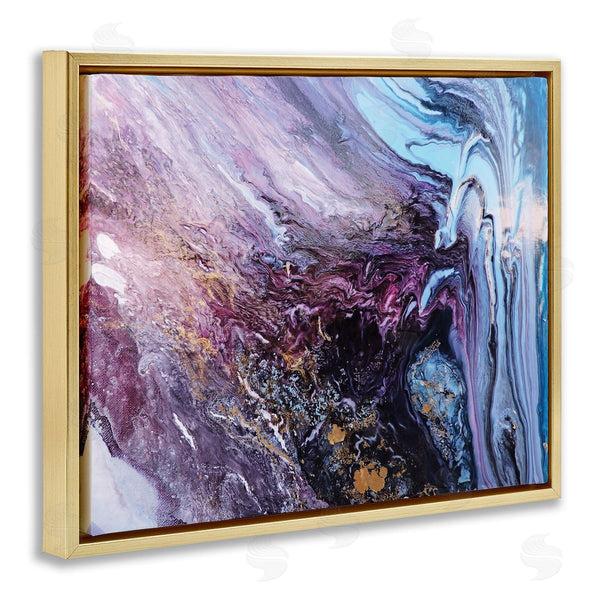 Stupell Industries Leticia Herrera | Abstract Liquid Purple Blue Wall Art