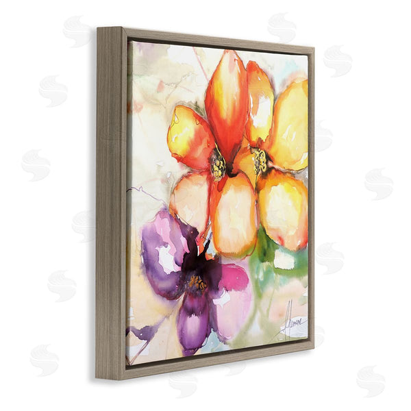 Stupell Industries Leticia Herrera | Warm Abstract Orange Flowers