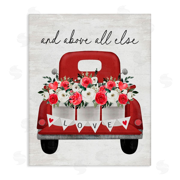 stupell industries Lettered and Lined | Above All Else Romantic Truck