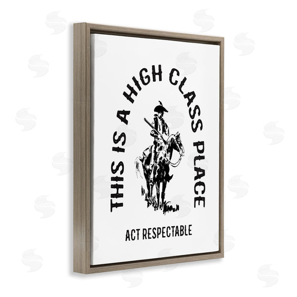 Stupell Industries Lettered And Lined | Act Respectable Cowboy