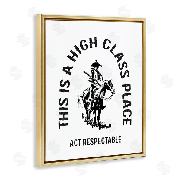 Stupell Industries Lettered And Lined | Act Respectable Cowboy