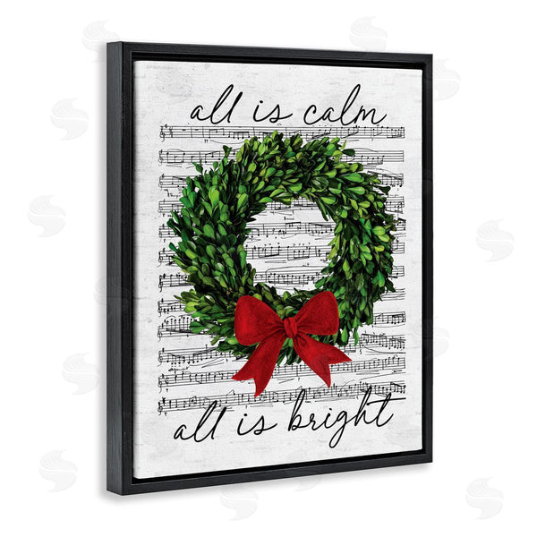 Stupell Industries Lettered And Lined | All Is Bright Holiday Music