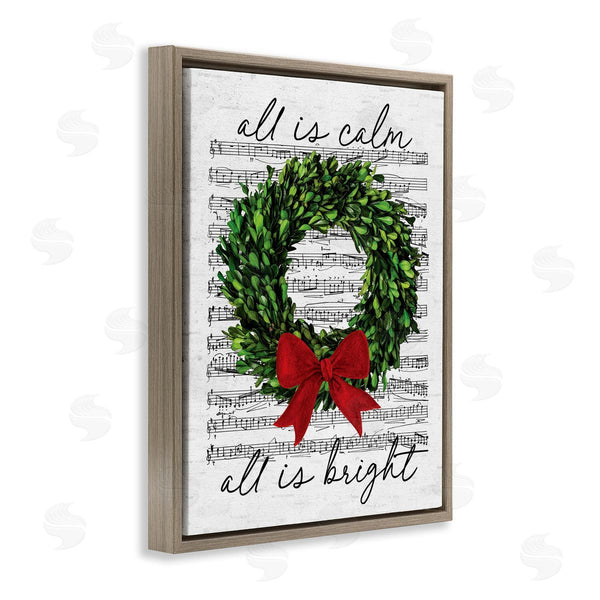 Stupell Industries Lettered And Lined | All Is Bright Holiday Music