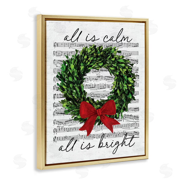 Stupell Industries Lettered And Lined | All Is Bright Holiday Music