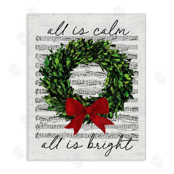 stupell industries Lettered and Lined | All is Bright Holiday Music