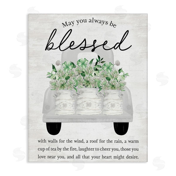 stupell industries Lettered and Lined | Always Be Blessed Spring Florals