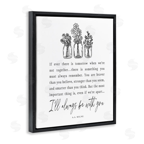 Stupell Industries Lettered And Lined | Always With You Emotional Quote Floral Jar Bouquets Wall Art