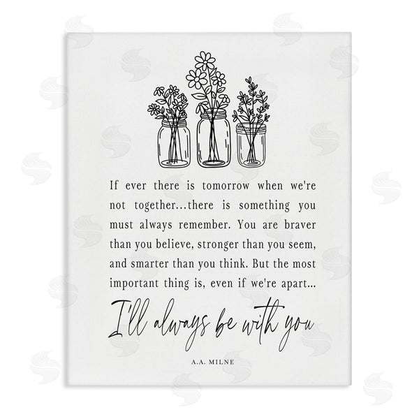 stupell industries Lettered and Lined | Always With You Emotional Quote Floral Jar Bouquets Wall Art