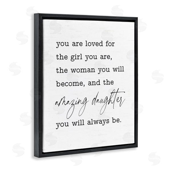Stupell Industries Lettered And Lined | Amazing Daughter Sentiment Wall Art