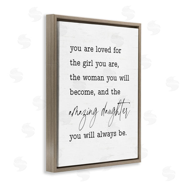 Stupell Industries Lettered And Lined | Amazing Daughter Sentiment Wall Art