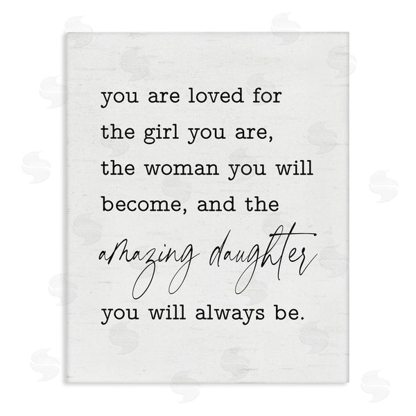 stupell industries Lettered and Lined | Amazing Daughter Sentiment Wall Art