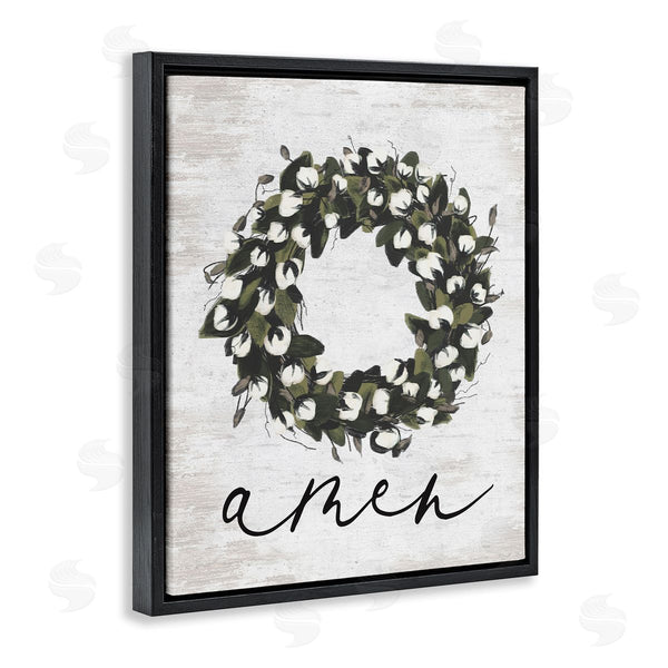 Stupell Industries Lettered And Lined | Amen Country Wreath Wall Art