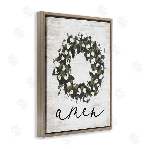 Stupell Industries Lettered And Lined | Amen Country Wreath Wall Art