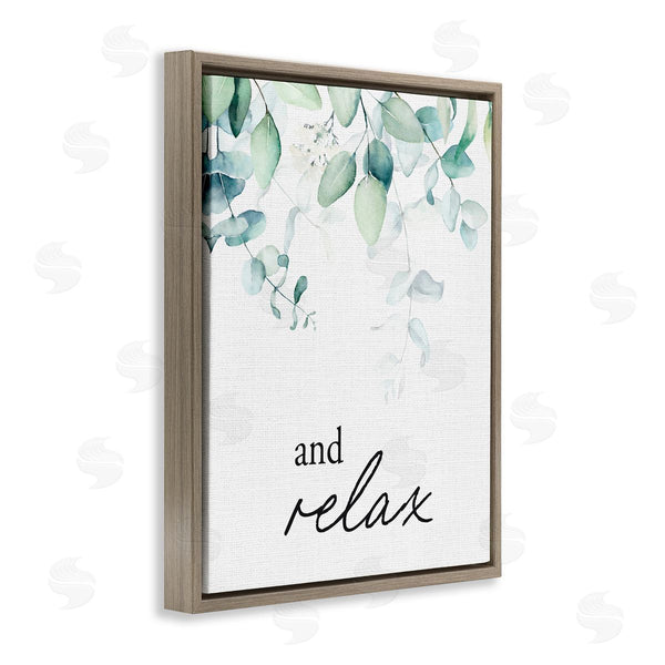 Stupell Industries Lettered And Lined | And Relax Minimal Herbs Wall Art
