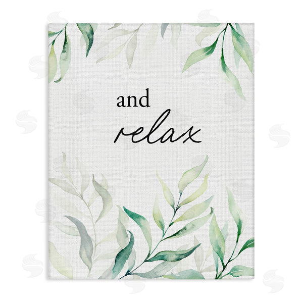 stupell industries Lettered and Lined | And Relax Soothing Greenery Wall Art