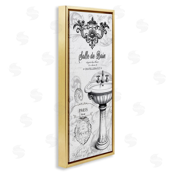 Stupell Industries Lettered And Lined | Antique Bathroom Sink