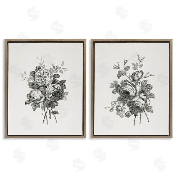 Stupell Industries Lettered And Lined | Antique Bundles Of Flowers