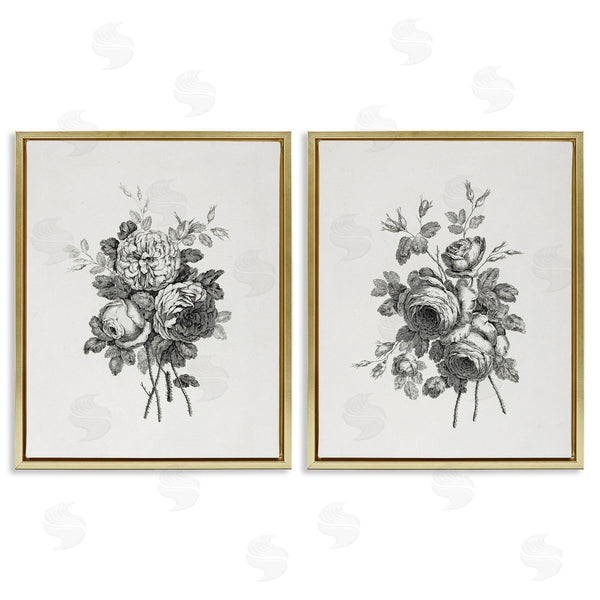 Stupell Industries Lettered And Lined | Antique Bundles Of Flowers
