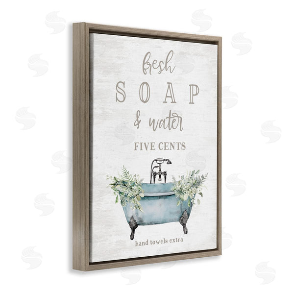 Stupell Industries Lettered And Lined | Antique Fresh Soap & Tub