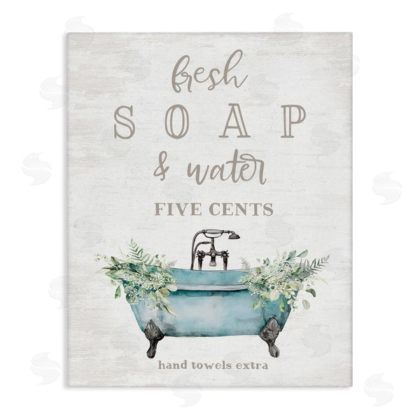 stupell industries Lettered and Lined | Antique Fresh Soap & Tub