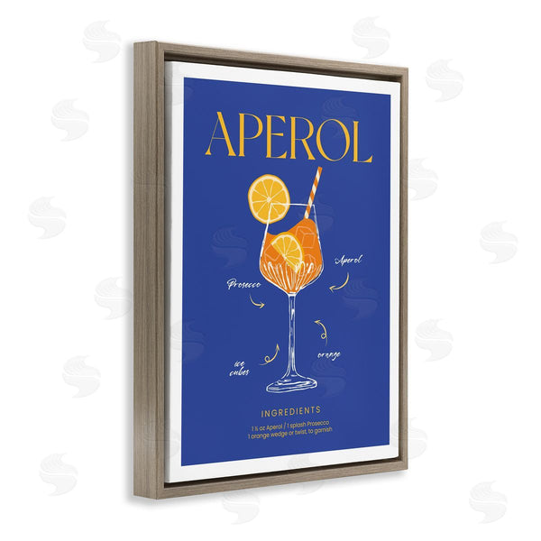 Stupell Industries Lettered And Lined | Aperol Cocktail Recipe