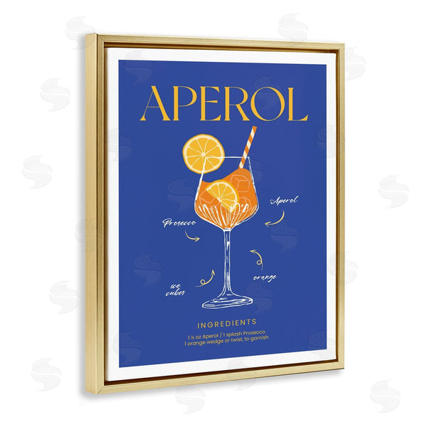 Stupell Industries Lettered And Lined | Aperol Cocktail Recipe