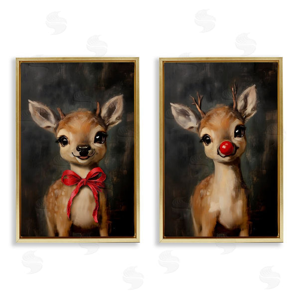 Stupell Industries Lettered And Lined | Baby Reindeer Characters