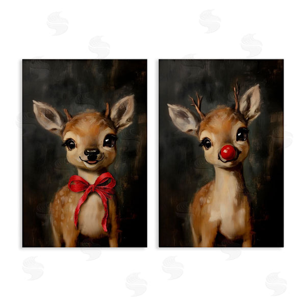 stupell industries Lettered and Lined | Baby Reindeer Characters