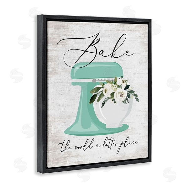 Stupell Industries Lettered And Lined | Bake The World Phrase Wall Art