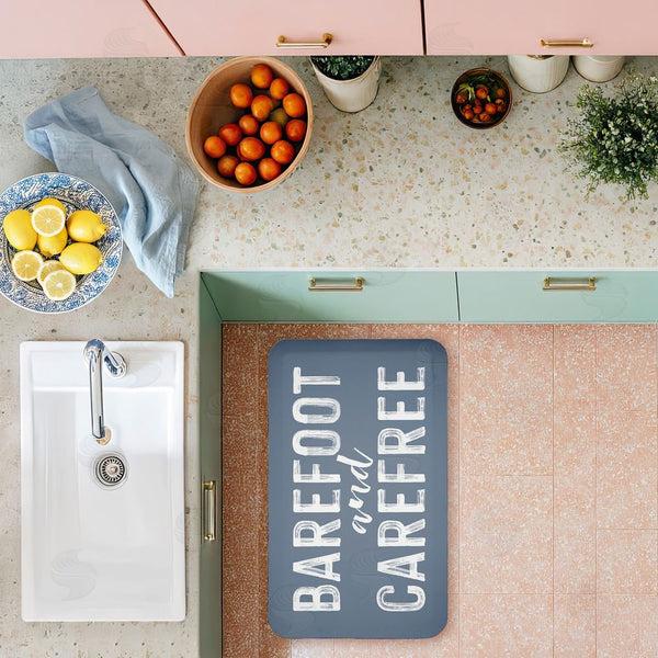 Stupell Industries Lettered And Lined | Barefoot And Carefree Summertime Anti-Fatigue Mat